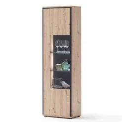 TV Wohnwand Set in Dekor Eiche - Nikdus (dreiteilig)^Wohnen Outlet