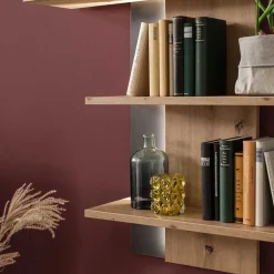 TV Wohnwand Set in Dekor Eiche - Nikdus (dreiteilig)^Wohnen Outlet