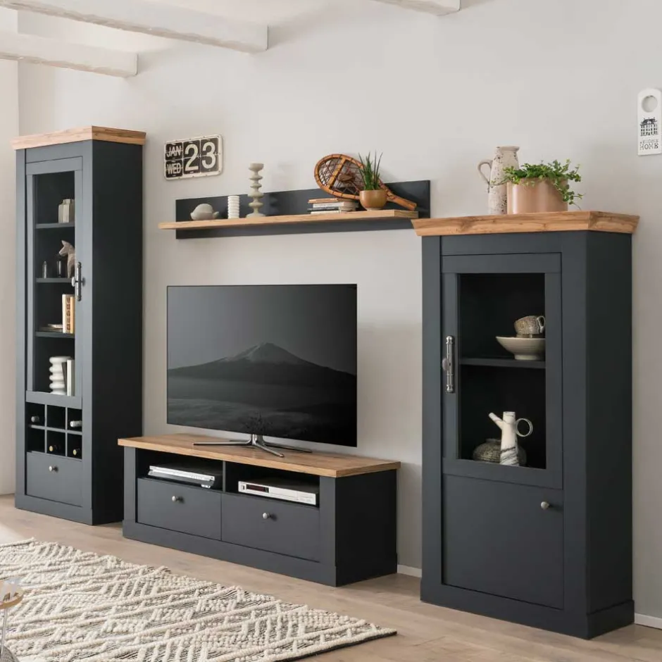 TV Wohnwandmöbel 297 cm breit - Lionel (vierteilig)^Wohnen New