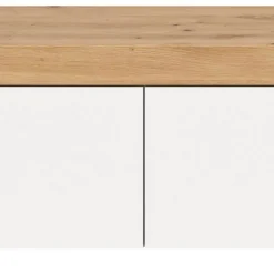 TV-Lowboard in Weiß mit Wildeiche Natur Optik - Emdan^Wohnen Clearance