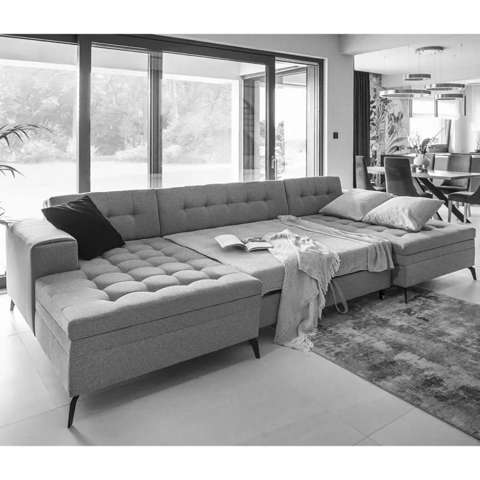 U-Design Wohnlandschaft mit Schlaffunktion - Klevani^Wohnen Clearance