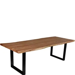 Wohnen U-Fuß Tisch mit natürlicher Baumkante - Puzian