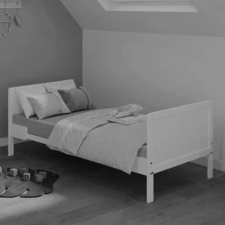 Kinder Wohnen Umbaubares Kinderbett in Hellgrau - Afilon