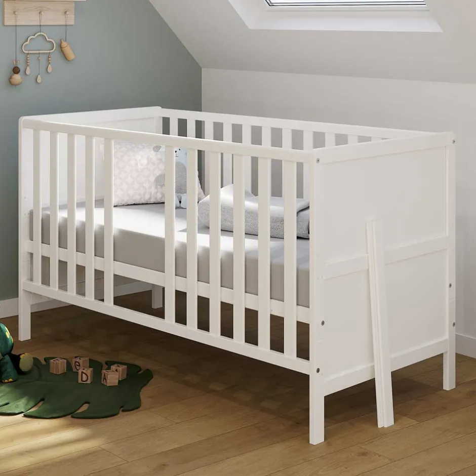 Kinder Wohnen Umbaubares Kinderbett in Weiß - Mensema