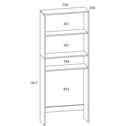 Wohnen Umbauschrank für Waschmaschinen in Weiß - Daglinda