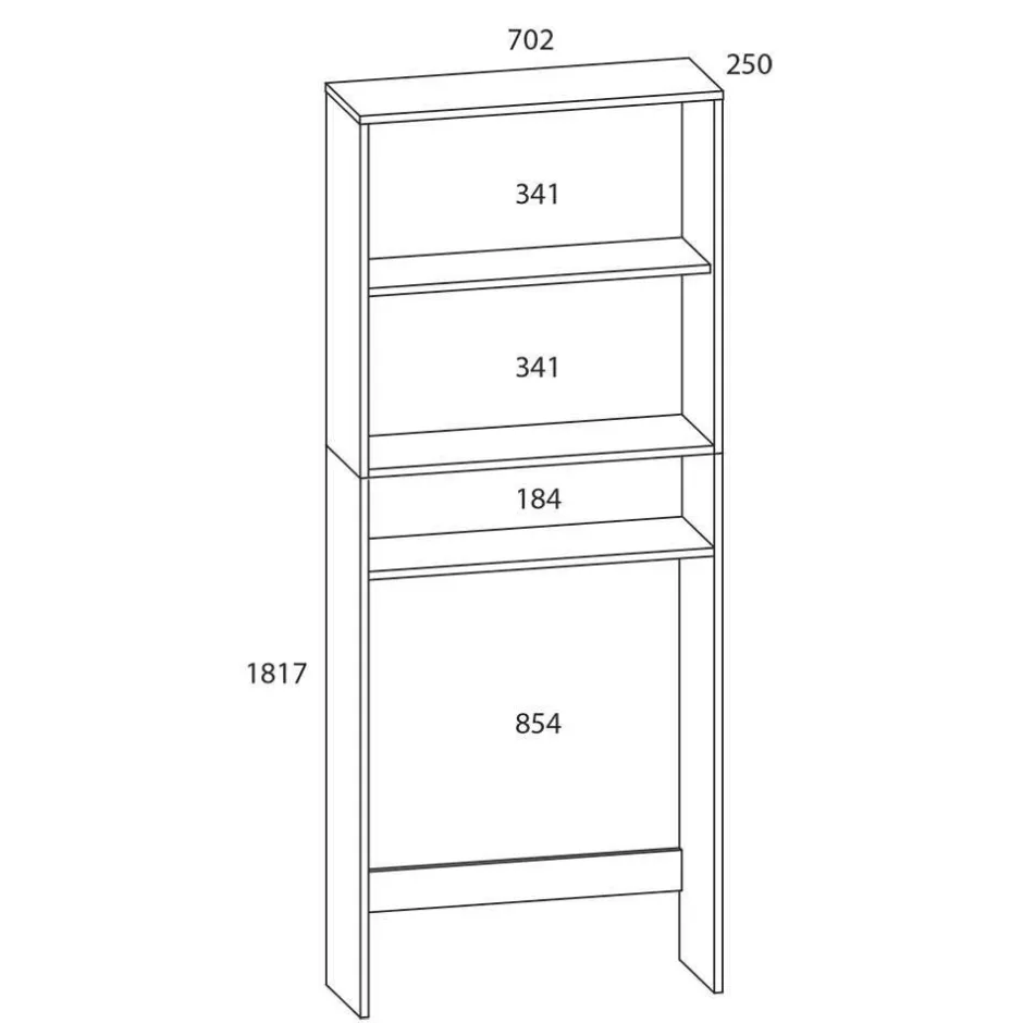 Wohnen Umbauschrank für Waschmaschinen in Weiß - Daglinda