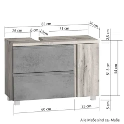 Unterbeckenschrank für Wand- oder Standmontage - Jambi^Wohnen Clearance