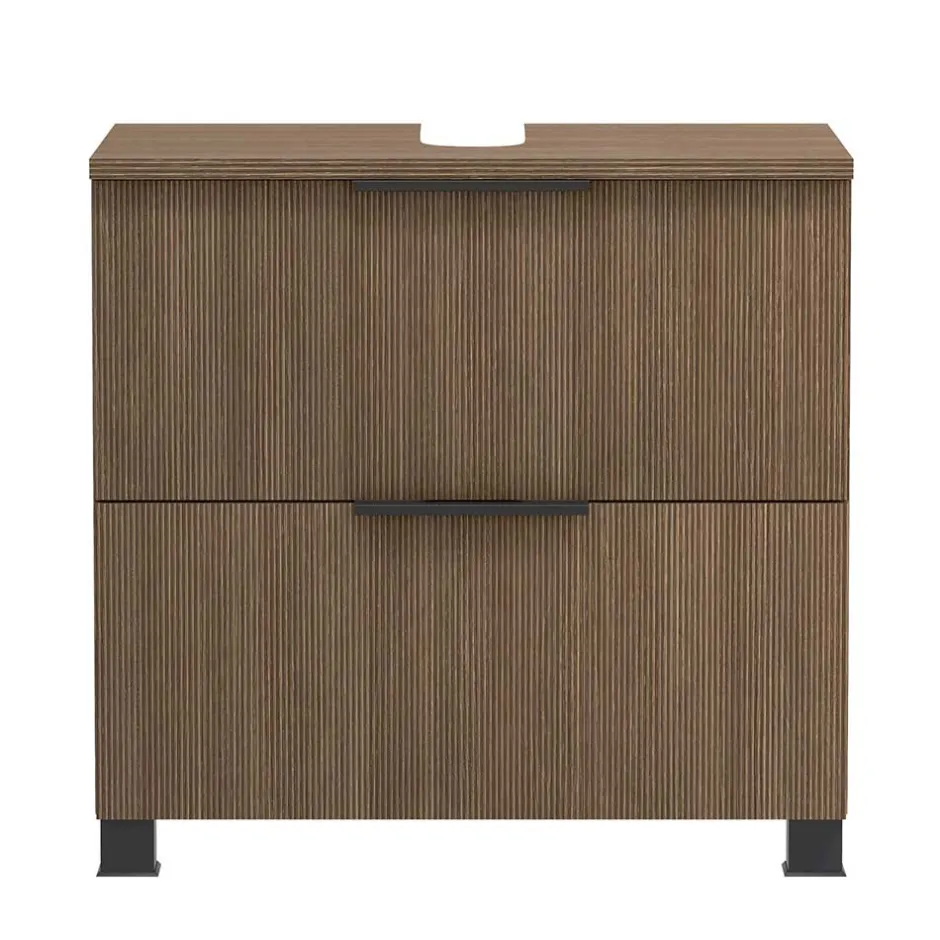 Unterbeckenschrank in dunkler Eiche Holzoptik - Ucaida^Wohnen Sale