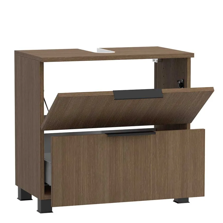 Unterbeckenschrank in dunkler Eiche Holzoptik - Ucaida^Wohnen Sale