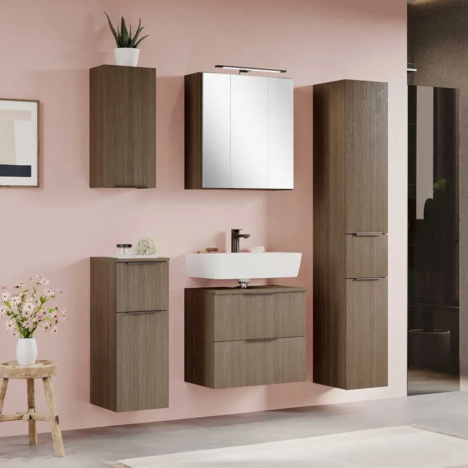 Unterbeckenschrank in dunkler Eiche Holzoptik - Ucaida^Wohnen Sale