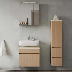 Unterbeckenschrank in Eiche Hell Holzoptik - Vibulam^Wohnen New