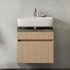 Wohnen Unterbeckenschrank in Eiche Hell Dekor - Leitha