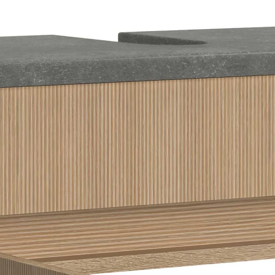 Wohnen Unterbeckenschrank in Eiche Hell Dekor - Leitha