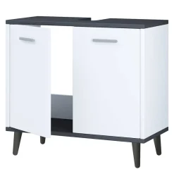 Wohnen Unterbeckenschrank in Weiß und Anthrazit - Rondja