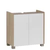 Wohnen Unterbeckenschrank in Weiß und Eiche Hell - Ronya