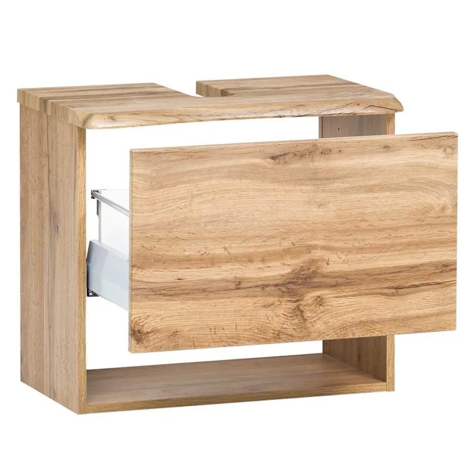 Wohnen Unterbeckenschrank mit Baumkante Holzdekor - Tofias