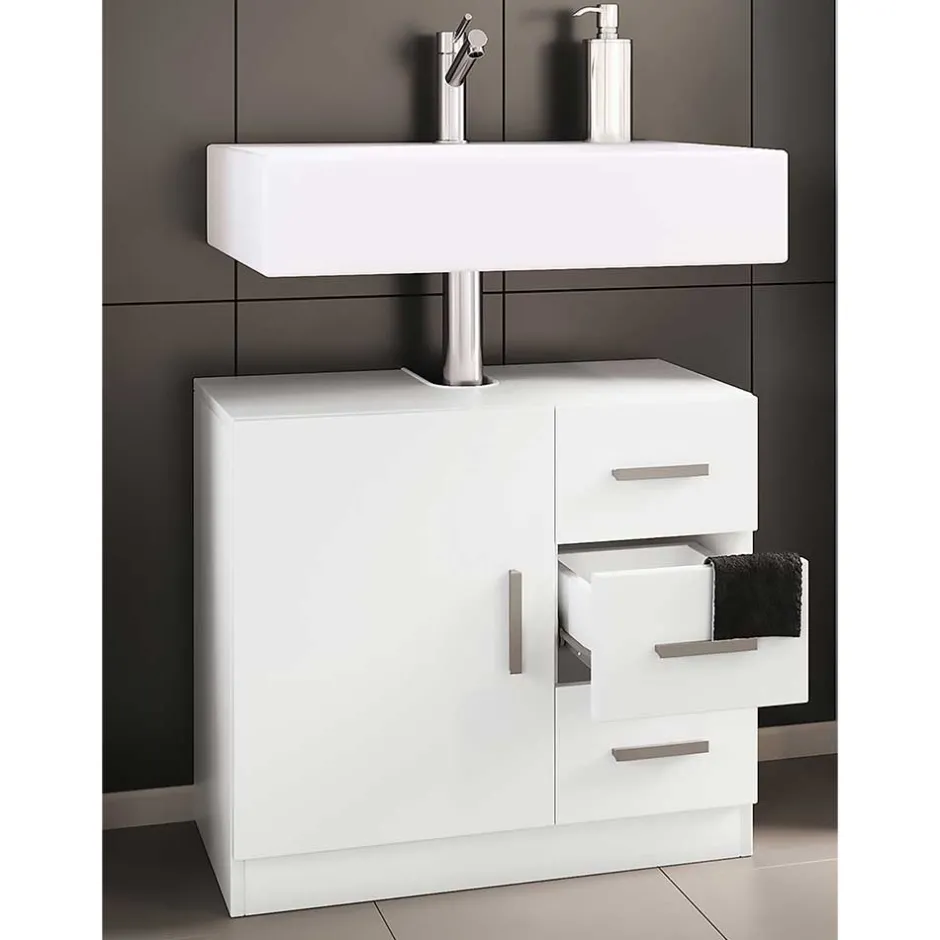 Unterbeckenschrank mit drei Schubladen und Tür - Gransov^Wohnen Hot