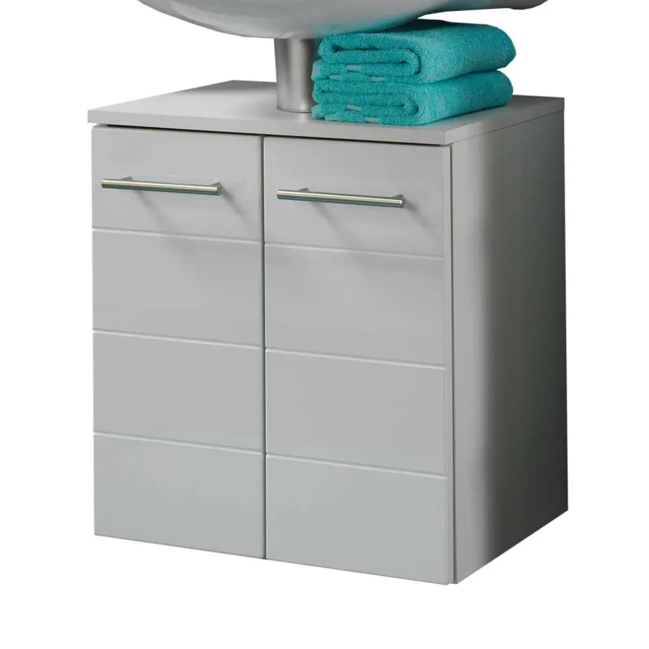 Wohnen Unterbeckenschrank Veverino in Weiß Hochglanz