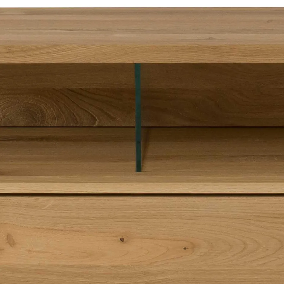 Wohnen Unterschrank Fernseher aus Wildeiche Massivholz - Obinson