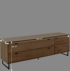 Unterschrank für Fernseher mit zwei Schubladen & Tür - Flacona^Wohnen Clearance