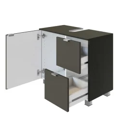 Wohnen Unterschrank für Waschbecken mit 2 Schubladen & Tür - Jaenda