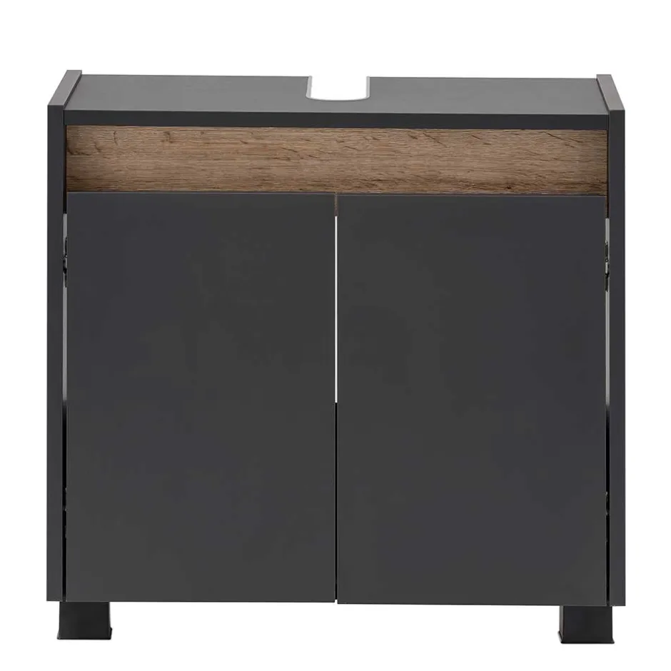 Wohnen Unterschrank für Waschbecken in Anthrazit - Marcius