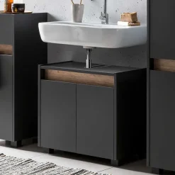 Wohnen Unterschrank für Waschbecken in Anthrazit - Marcius