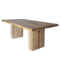 Uriger Esstisch aus Recyclingholz Teak - Etrova^Wohnen Online