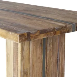 Uriger Esstisch aus Recyclingholz Teak - Etrova^Wohnen Online