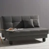 Wohnen Velours Bettcouch in Grau - Daylight