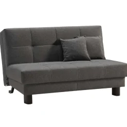 Wohnen Velours Bettcouch in Grau - Daylight