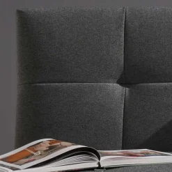 Wohnen Velours Bettcouch in Grau - Daylight
