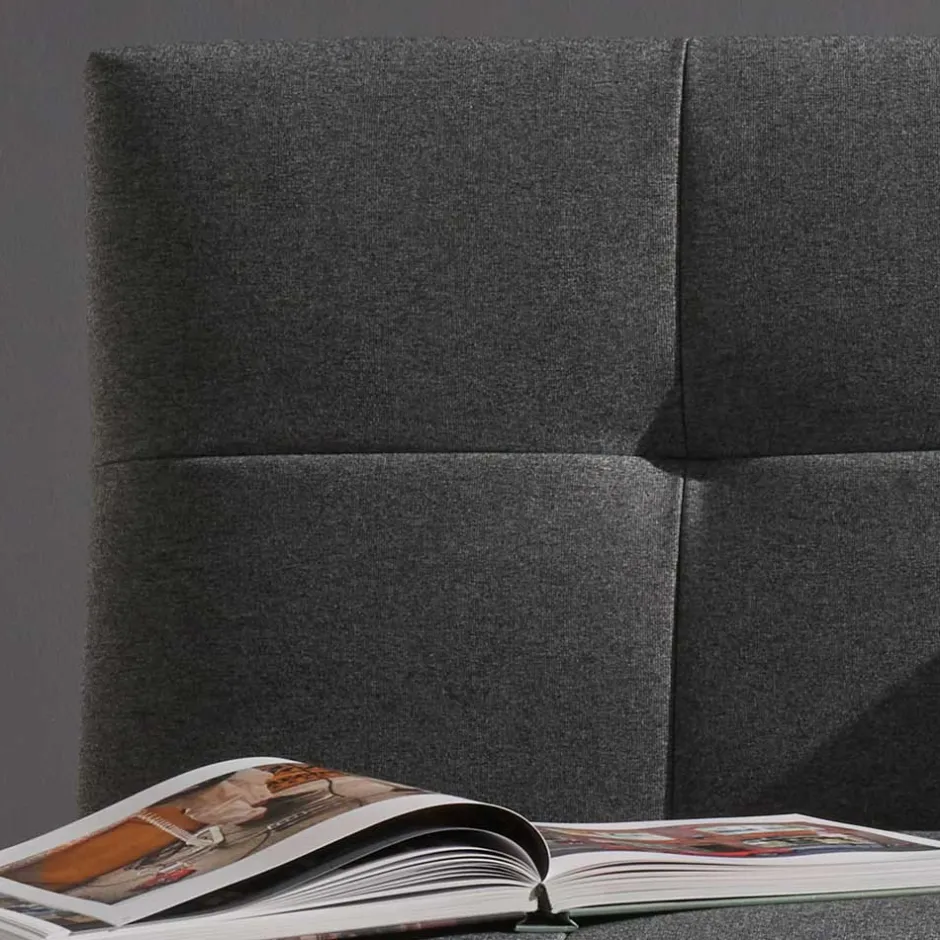 Wohnen Velours Bettcouch in Grau - Daylight