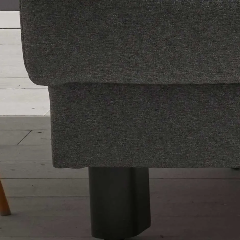 Wohnen Velours Bettcouch in Grau - Daylight