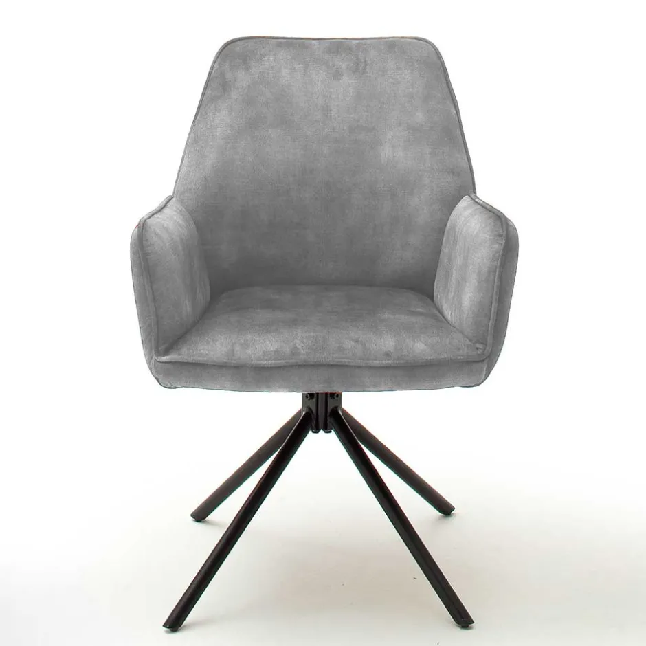 Velours Küchenstuhl mit Armlehnen - Jeremy (2er Set)^Wohnen Clearance