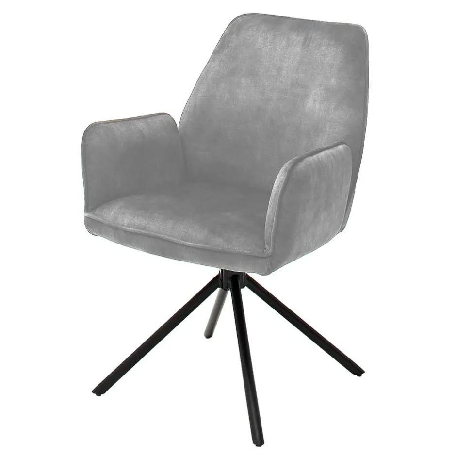 Velours Küchenstuhl mit Armlehnen - Jeremy (2er Set)^Wohnen Clearance