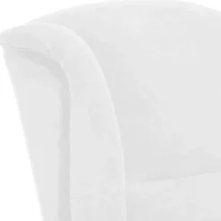 Velours Ohrensessel in Cremeweiß - Clamps^Wohnen New