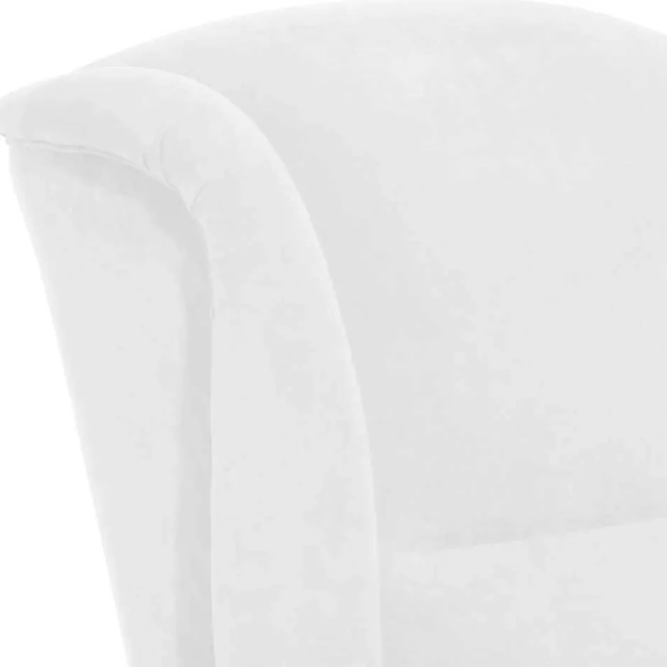 Velours Ohrensessel in Cremeweiß - Clamps^Wohnen New