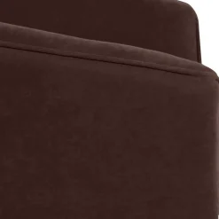 Velours Polstersessel halbrund in Braun - Cazar^Wohnen Hot