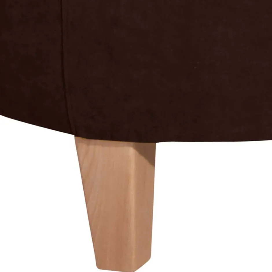 Velours Polstersessel halbrund in Braun - Cazar^Wohnen Hot
