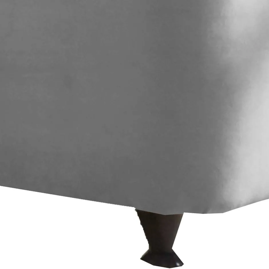 Velours Polstersessel in Silber Grau - Kolage^Wohnen New