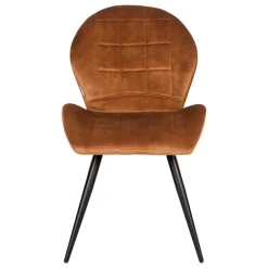 Velours Polsterstuhl in Ocker - Rafu (2er Set)^Wohnen Sale