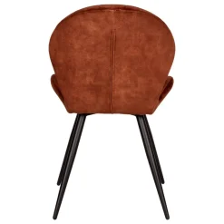 Velours Polsterstuhl in Rostfarben Braun - Hangar (2er Set)^Wohnen Discount