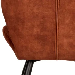 Velours Polsterstuhl in Rostfarben Braun - Hangar (2er Set)^Wohnen Discount