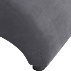 Velours Sessel in Anthrazit und Nussbaum - Izmael^Wohnen Discount