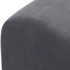 Velours Sessel in Anthrazit und Nussbaum - Izmael^Wohnen Discount