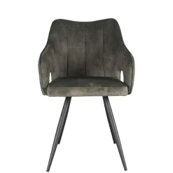 Wohnen Velours Tischsessel in Dunkelgrün - Clarendon