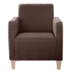 Wohnen Velours Wohnzimmersessel in Braun - Dario