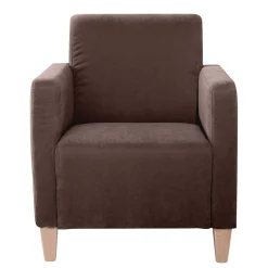 Wohnen Velours Wohnzimmersessel in Braun - Dario