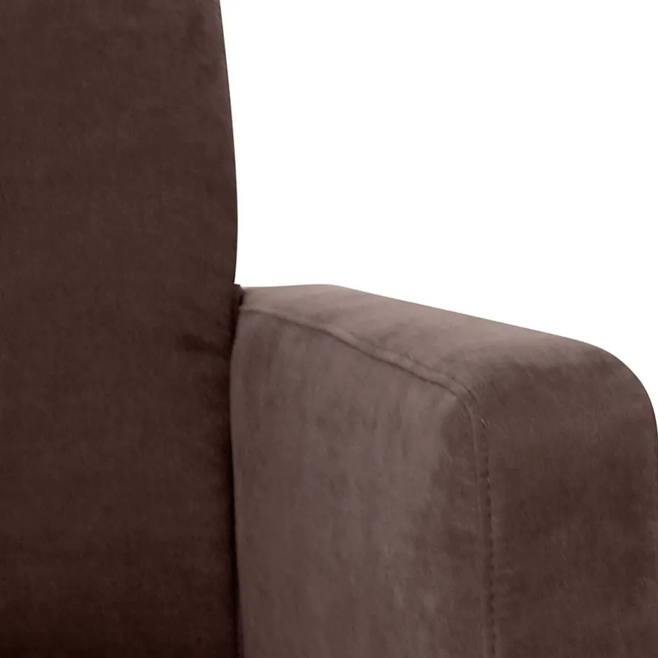 Wohnen Velours Wohnzimmersessel in Braun - Dario